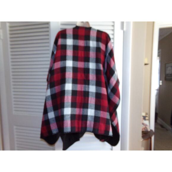 Classic lumberjack plaid Woolrich reversible shawl One Size Fall‎ Outdoors Warm - Picture 3 of 5